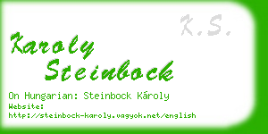 karoly steinbock business card